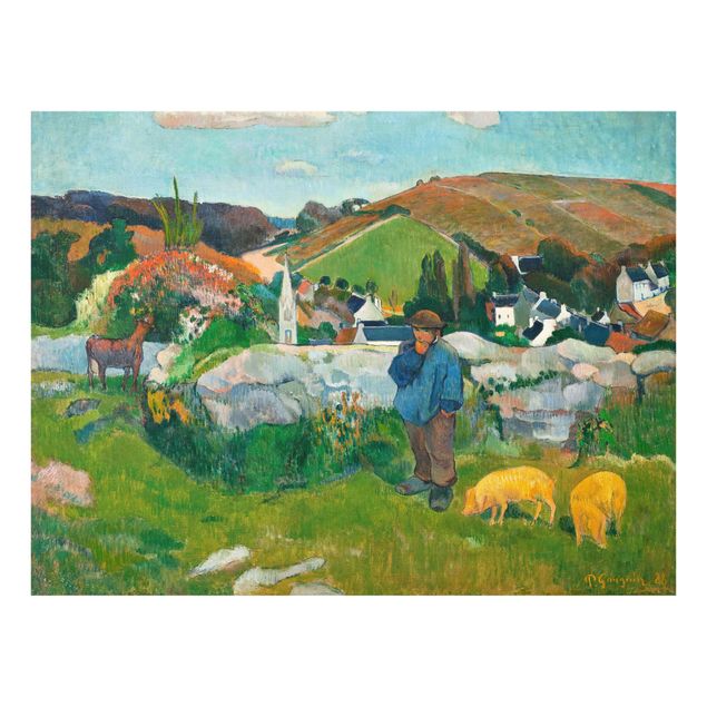 Glasbilder Natur Paul Gauguin - Der Schweinehirt