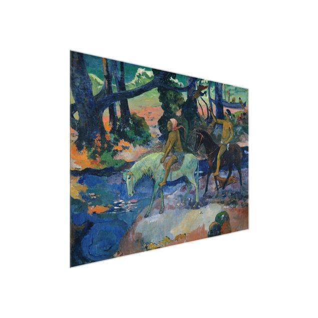 Glasbilder Tiere Paul Gauguin - Die Flucht