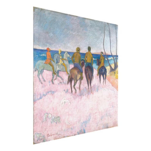 Wandbilder Kunstdrucke Paul Gauguin - Reiter am Strand