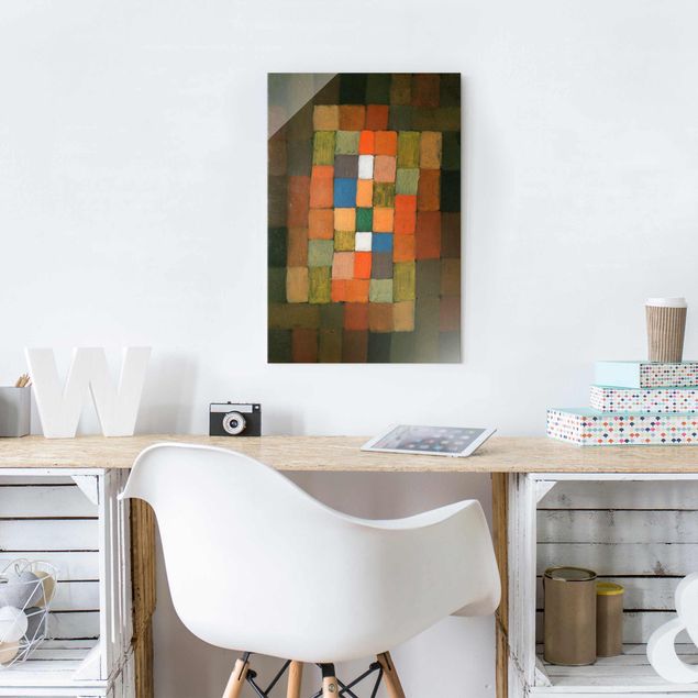 Glasbild Abstakt Paul Klee - Steigerung