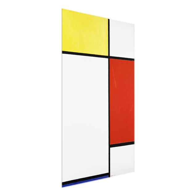 Glasbild Abstakt Piet Mondrian - Komposition I