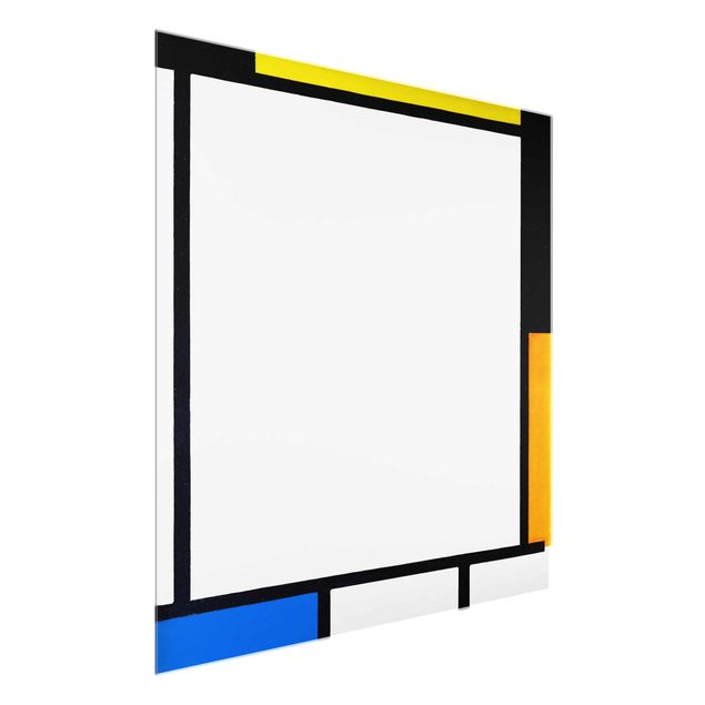Glasbild Abstakt Piet Mondrian - Komposition II
