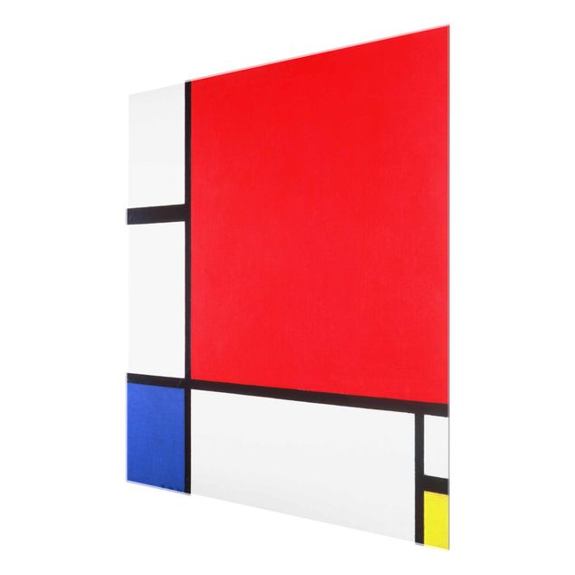 Wandbilder Abstrakt Piet Mondrian - Komposition Rot Blau Gelb
