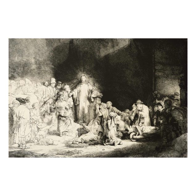Wandbilder Kunstdrucke Rembrandt van Rijn - Christus heilt die Kranken
