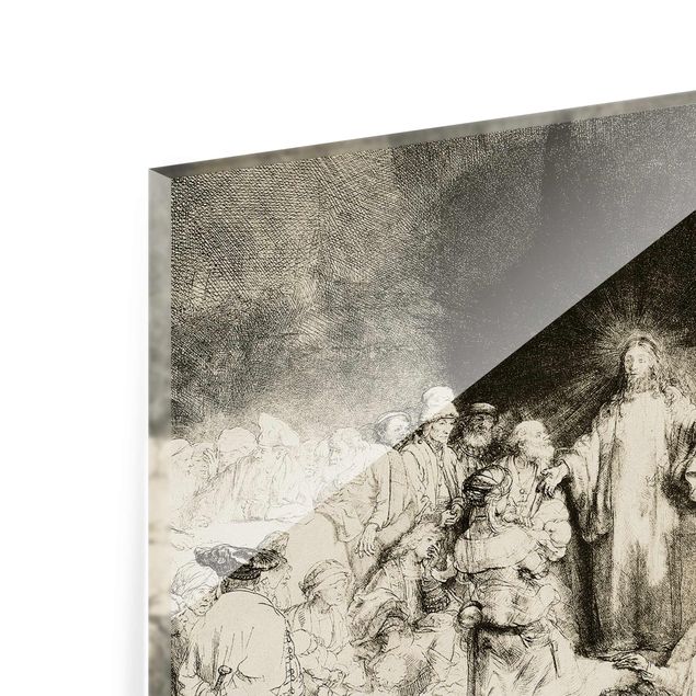 Wandbilder Modern Rembrandt van Rijn - Christus heilt die Kranken
