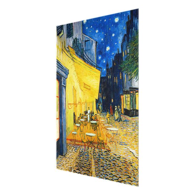 Glasbild Stadt Vincent van Gogh - Café-Terrasse in Arles