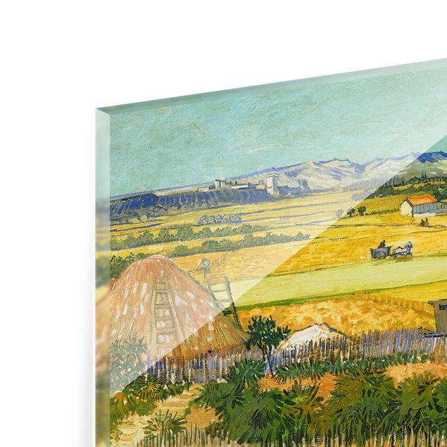 Glasbilder Landschaften Vincent van Gogh - Die Ernte
