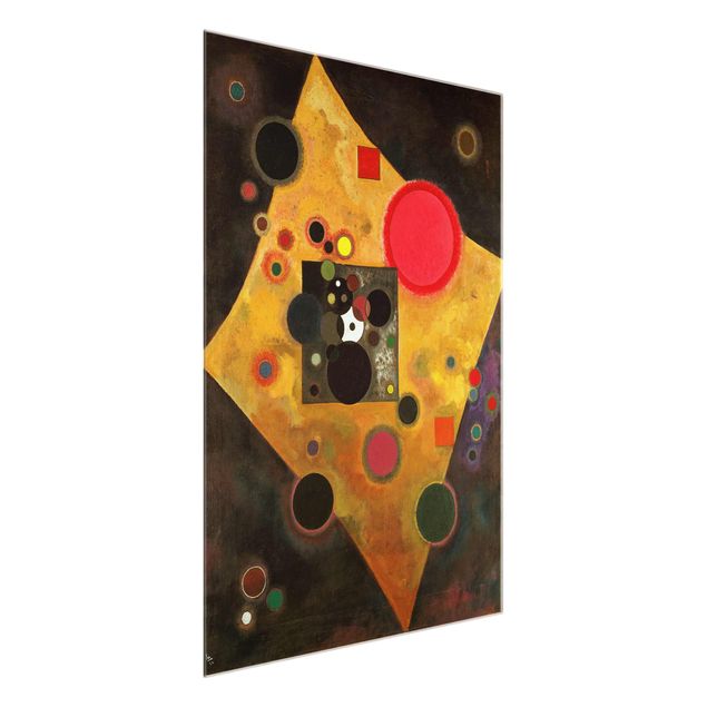 abstrakte Glasbilder Wassily Kandinsky - Akzent in rosa