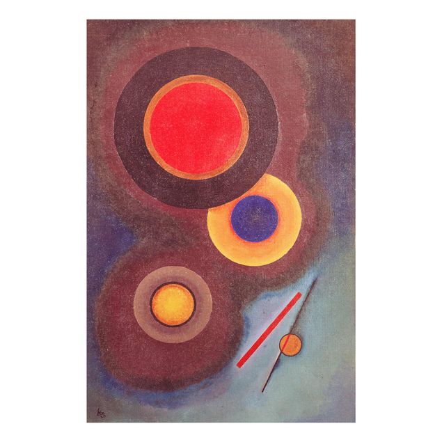Wandbilder Kunstdrucke Wassily Kandinsky - Kreise und Linien