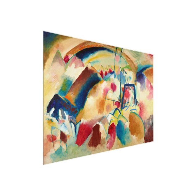 abstrakte Glasbilder Wassily Kandinsky - Landschaft mit Kirche