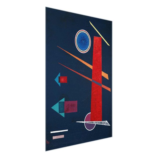 abstrakte Glasbilder Wassily Kandinsky - Mächtiges Rot