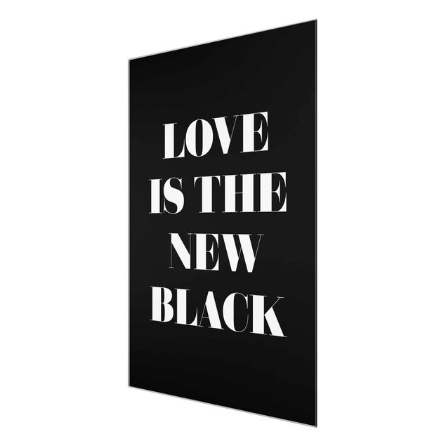 Wandbilder Schwarz-Weiß Love is the new black