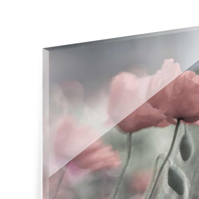 Wandbilder Rosa Malerische Mohnblumen