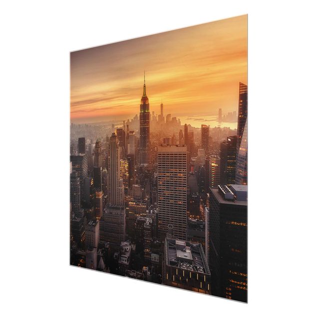 Wandbilder Modern Manhattan Skyline Abendstimmung