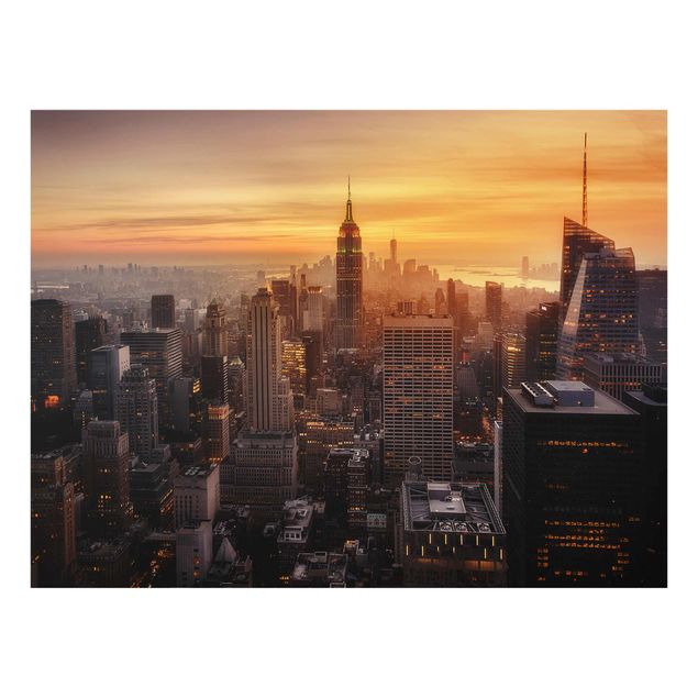Wandbilder Architektur & Skyline Manhattan Skyline Abendstimmung