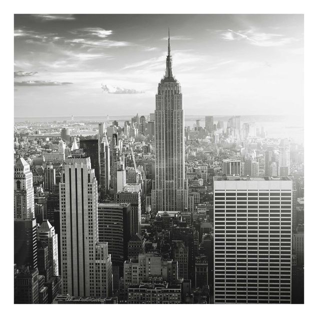 Glasbild Stadt Manhattan Skyline
