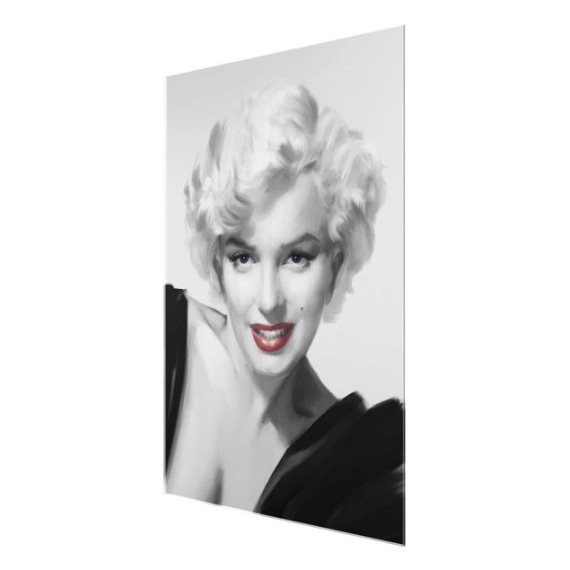 Wandbilder Schwarz-Weiß Marilyn auf Sofa