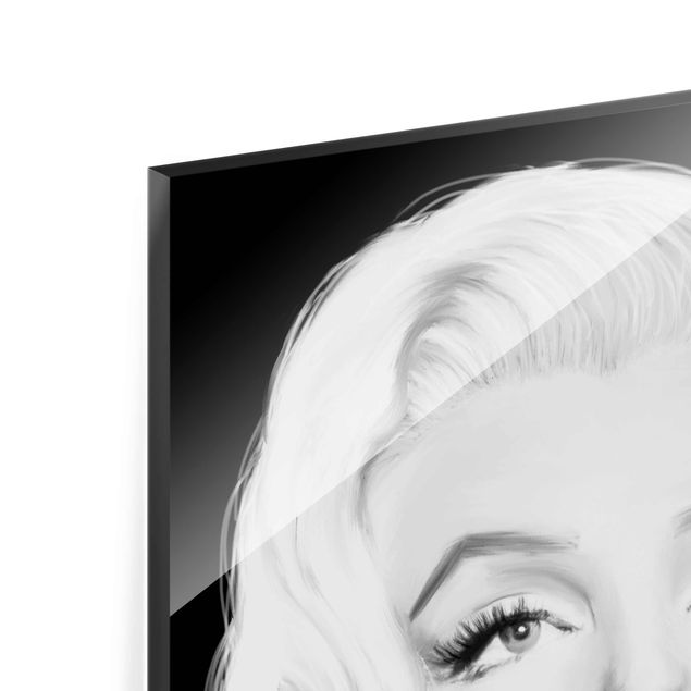 Glasbilder Marilyn mit Ohrschmuck
