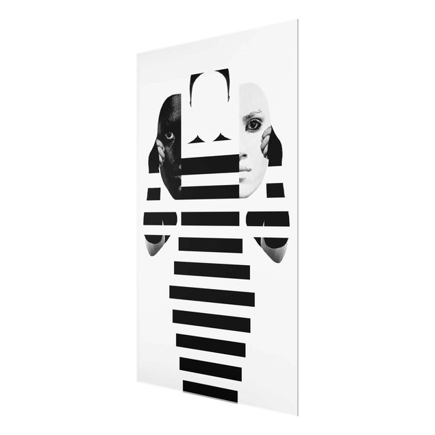 Wandbilder Masken in Schwarz-Weiß