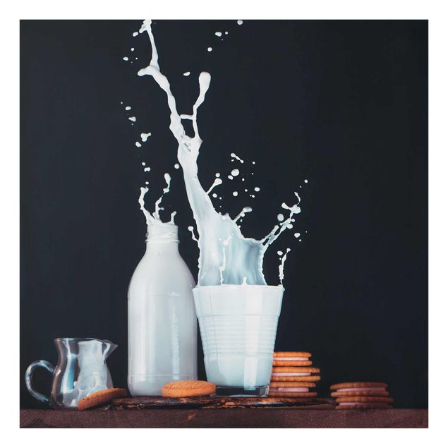 Glasbilder Milch Komposition