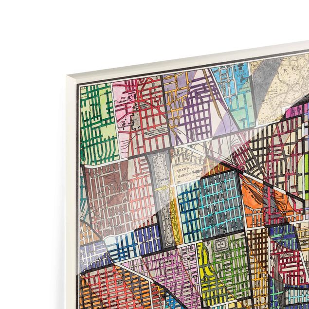 Glas Wandbilder Moderne Karte von St. Louis