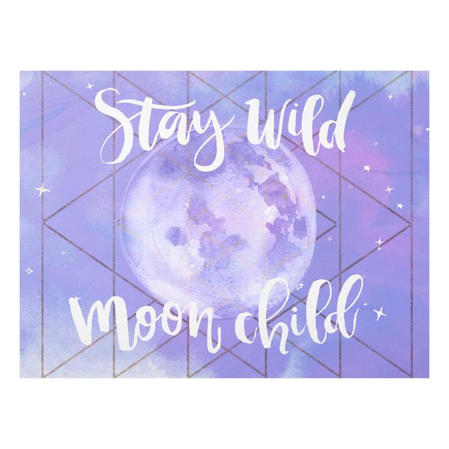 Wandbilder Lila Mond-Kind - Stay wild