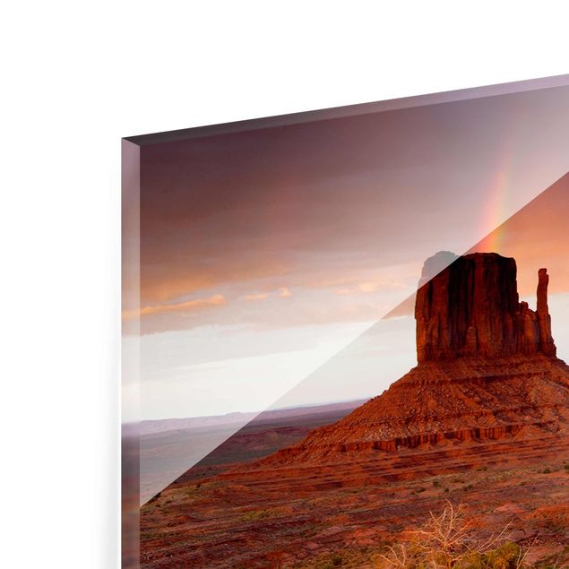 Wandbilder Modern Monument Valley bei Sonnenuntergang