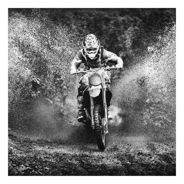 Wandbilder Sport Motocross im Schlamm
