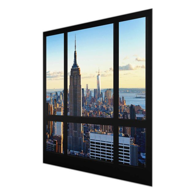 Wandbilder Modern New York Fensterblick auf Empire State Building