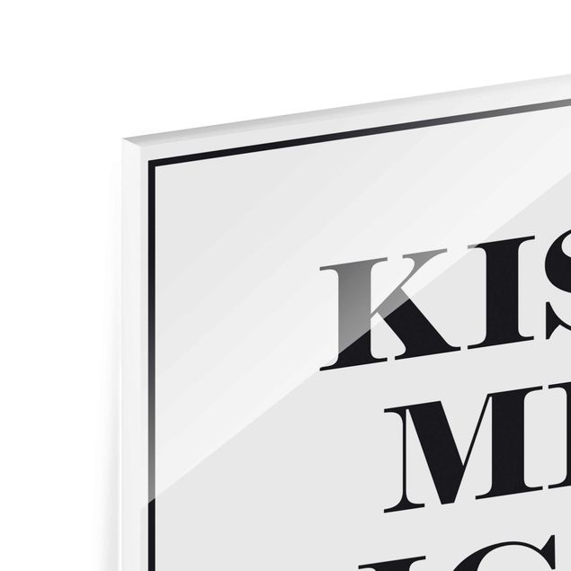 Glasbild - No.EV2 Kiss me - Hoch 2:3