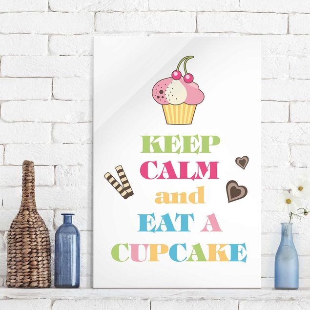 Küche Dekoration Keep Calm And Eat A Cupcake Bunt