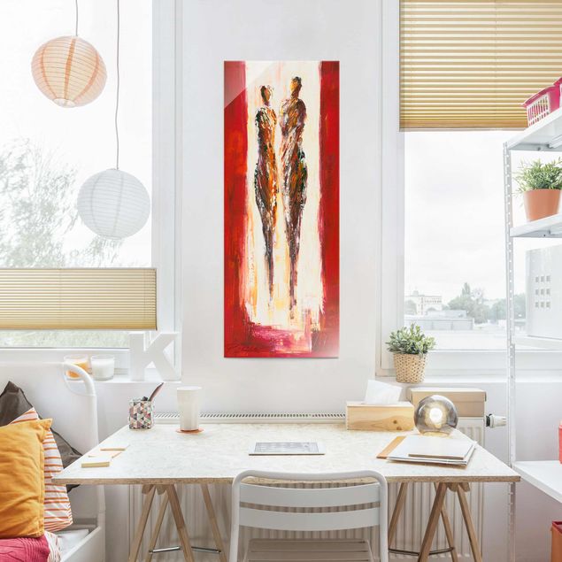 abstrakte Glasbilder Petra Schüßler - Paar in Rot