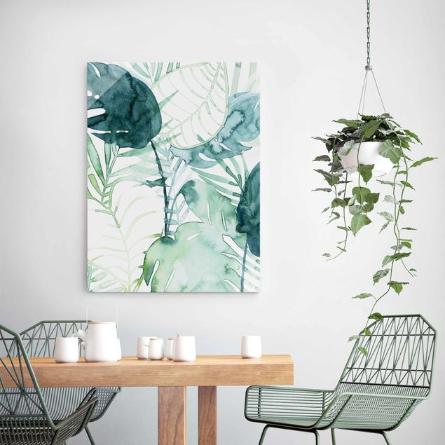 Wandbilder Floral Palmwedel in Wasserfarbe II