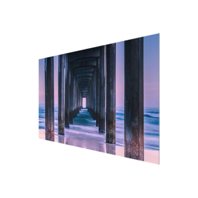 Wandbilder 3D Pier im Sonnenuntergang