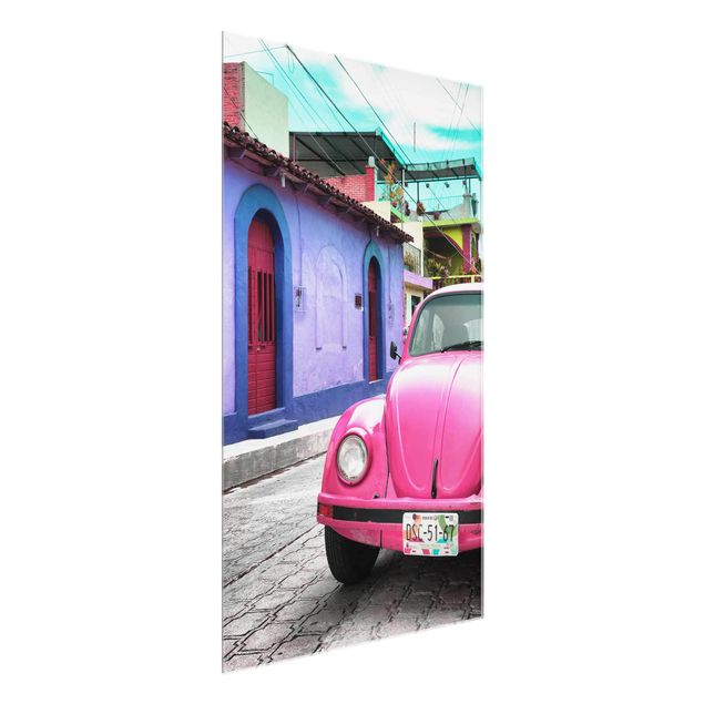 Wanddeko Küche Pink VW Beetle