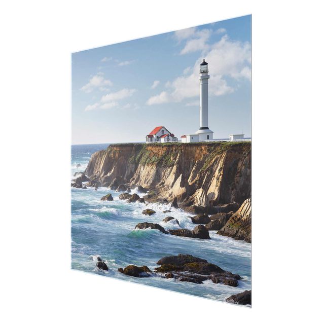 Glasbilder Natur Point Arena Lighthouse Kalifornien