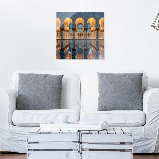 Wandbilder 3D Reflexionen in der Moschee