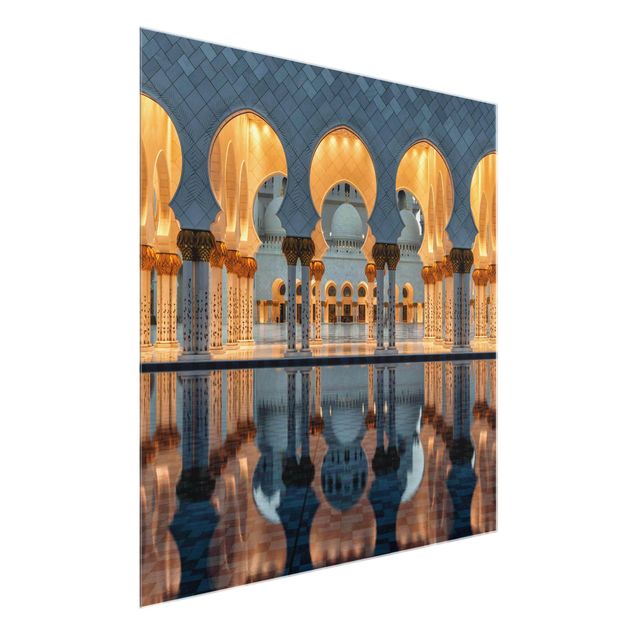 Wandbilder Architektur & Skyline Reflexionen in der Moschee