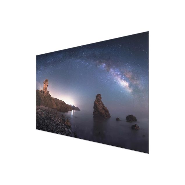 Wandbilder Glas Natur Sea of galaxies