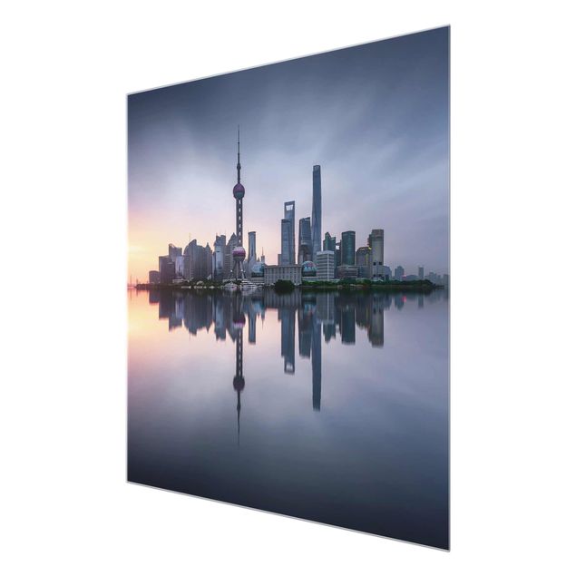 Bilder Shanghai Skyline Morgenstimmung