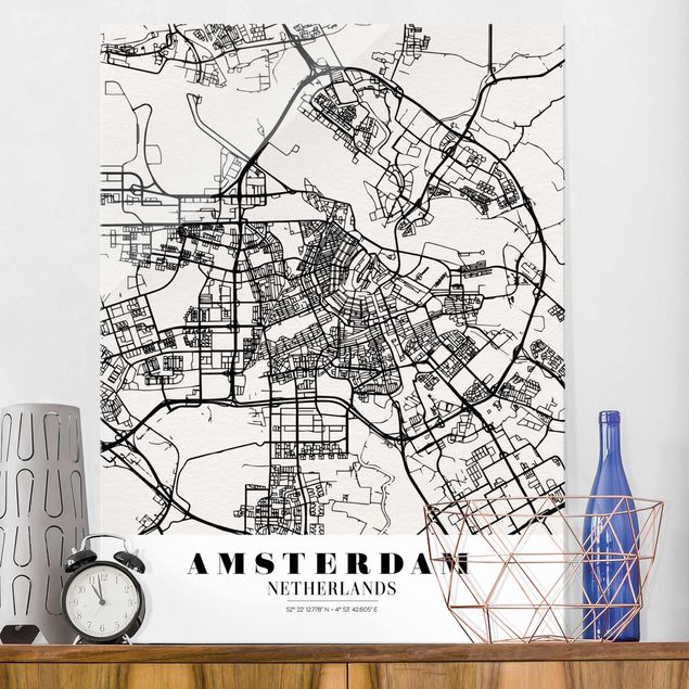 Küche Dekoration Stadtplan Amsterdam - Klassik