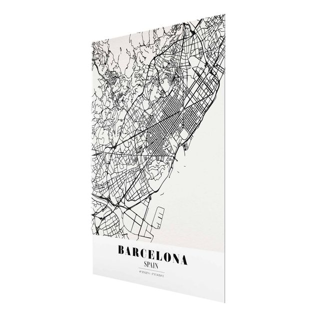 schöne Bilder Stadtplan Barcelona - Klassik