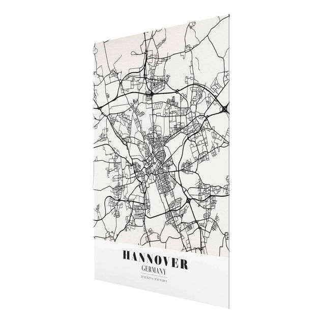 Wandbilder Stadtplan Hannover - Klassik
