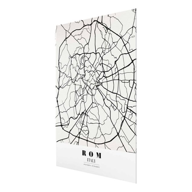 Wandbilder Stadtplan Rom - Klassik
