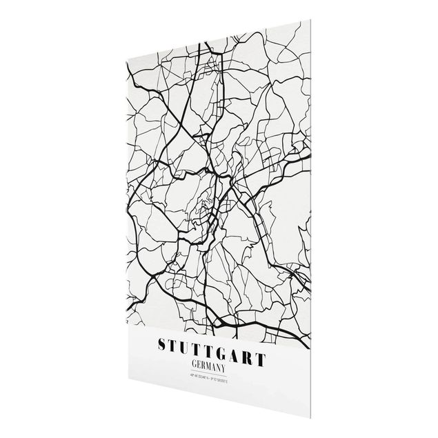 Bilder Stadtplan Stuttgart - Klassik