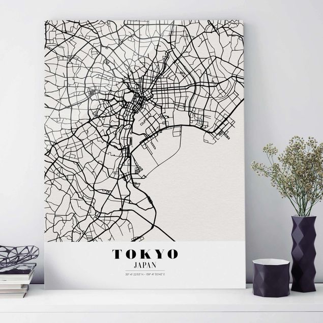 Wanddeko Küche Stadtplan Tokyo - Klassik