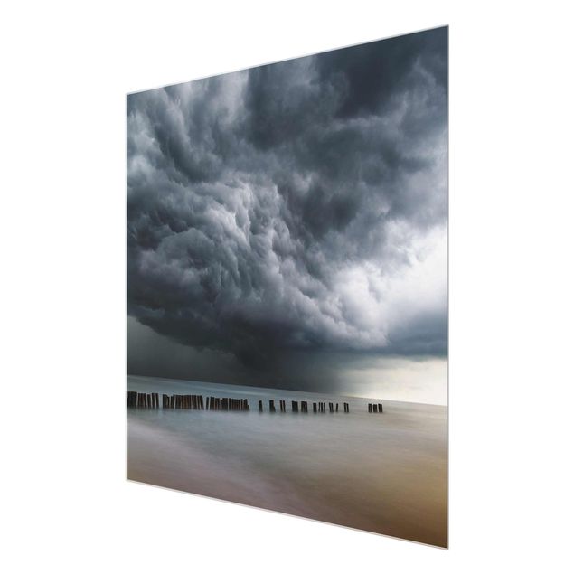 Glasbilder Landschaften Sturmwolken über der Ostsee