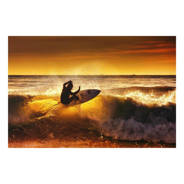 Glasbild Meer Sun, Fun and Surf