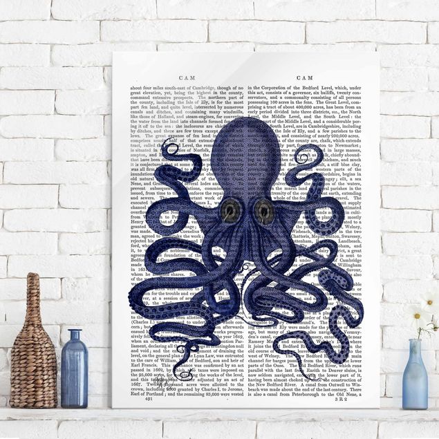 Wanddeko Küche Tierlektüre - Oktopus