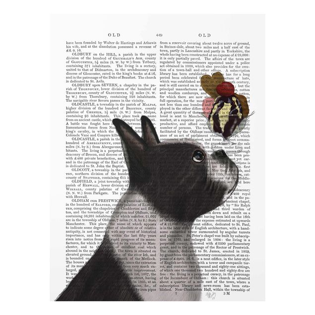 Wandbilder Schwarz-Weiß Tierlektüre - Terrier mit Eis